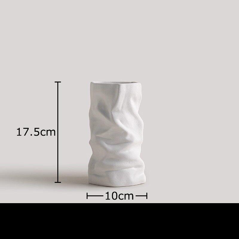 Creative Pleated Ceramic Vase Desk Decoration Minimalist Flower Pots Flowers Arrangement Floral Vases Room Aesthetic Decor
Creative Pleated Ceramic Vase Desk Decoration Minimalist Flower Pots Flowers Arrangement Floral Vases Room Aesthetic Decor