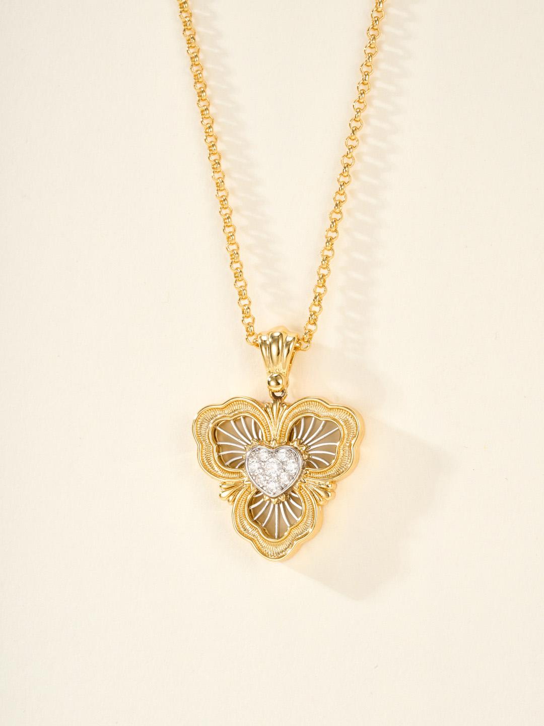 Кулон-підвіска на шию у формі серця з порожнистим діамантом Високоякісне кольорове розділення та гальванічне покриття Для щоденного носіння Подарунок 40+5cm золотий
Кулон-підвіска на шию у формі серця з порожнистим діамантом Високоякісне кольорове розділення та гальванічне покриття Для щоденного носіння Подарунок 40+5cm золотий