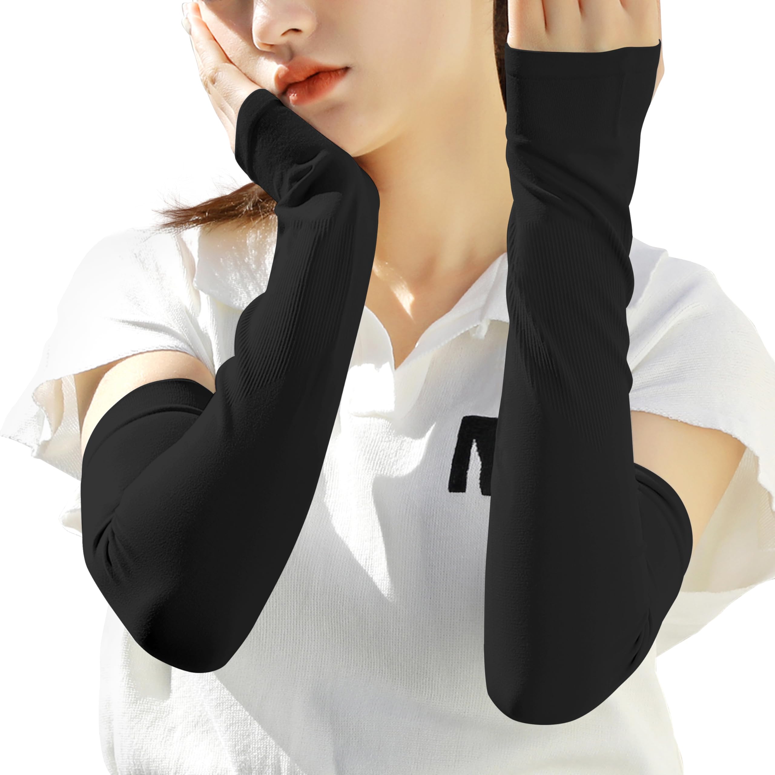 Kkapping Arm Sun Finger UPF UV Sun UV Heatstroke Cooling Arm Work and Road Stylish Covers, Protection, Holes, Sweat-Wicking, Quick-Drying, чорний
Kkapping Arm Sun Finger UPF UV Sun UV Heatstroke Cooling Arm Work and Road Stylish Covers, Protection, Holes, Sweat-Wicking, Quick-Drying, чорний