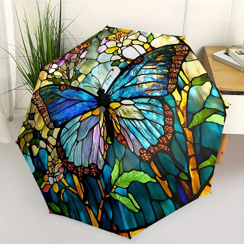 1pc Opening/ Closing Folding Umbrella with Stained Glass Butterfly Design & 8-Rib Open/Close - Portable Collapsible Sunshade Parasol Suitabl
1pc Opening/ Closing Folding Umbrella with Stained Glass Butterfly Design & 8-Rib Open/Close - Portable Collapsible Sunshade Parasol Suitabl