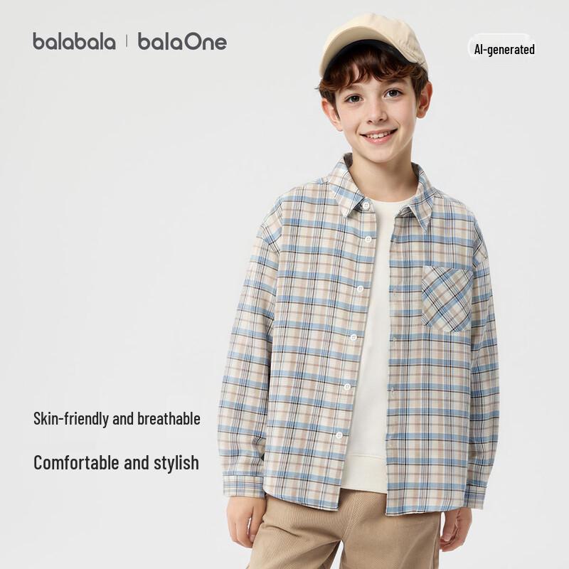 Balabala Kids 2026 Spring Plaid Long-Sleeve Shirt 90
Balabala Kids 2026 Spring Plaid Long-Sleeve Shirt 90