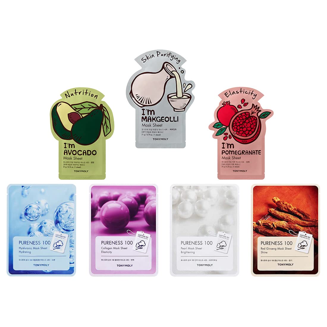 Tonymoly Super 7 Face Sheet Mask| Pack of 10|Sheet Face Mask for Glowing Skin|Facial Mask With Essence & Skin Radiance|Sheet Mask Combo
Tonymoly Super 7 Face Sheet Mask| Pack of 10|Sheet Face Mask for Glowing Skin|Facial Mask With Essence & Skin Radiance|Sheet Mask Combo