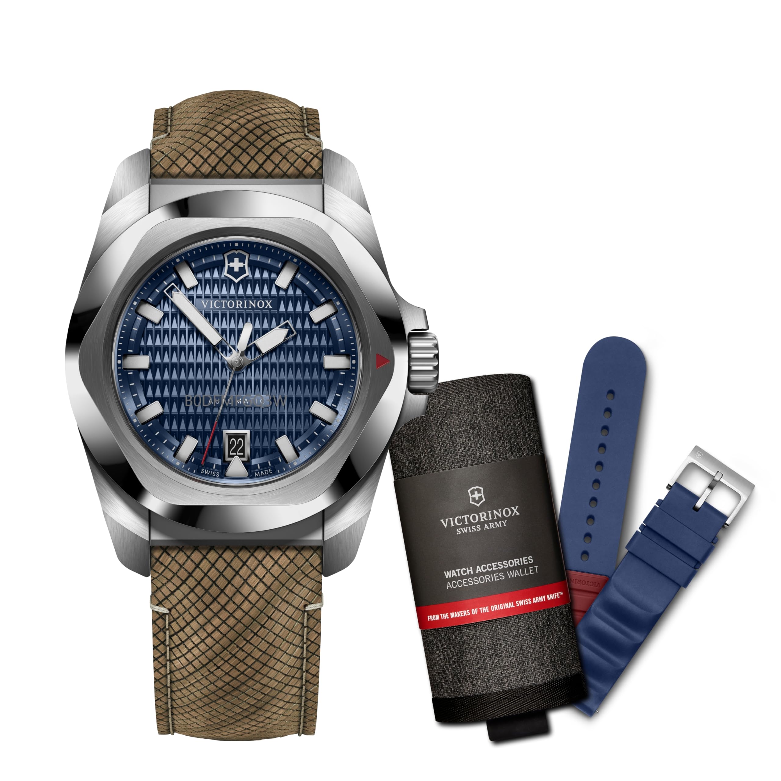 VICTORINOX INOX. Автоматичний годинник, аналоговий, водонепроникний, чоловічий із синім циферблатом і дерев’яним ремінцем із нержавіючої сталі (316л) Аксесуар
VICTORINOX INOX. Автоматичний годинник, аналоговий, водонепроникний, чоловічий із синім циферблатом і дерев’яним ремінцем із нержавіючої сталі (316л) Аксесуар