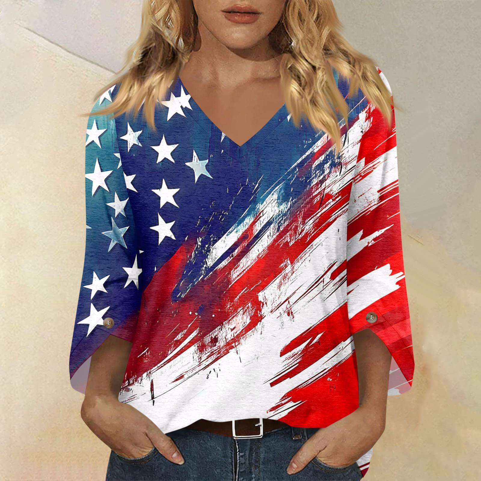 Womens V Neck Three Quarter Sleeve Casual Top with Printed Graphic Loose Fit Lightweight Pullover for Everyday Wear XXL синий
Womens V Neck Three Quarter Sleeve Casual Top with Printed Graphic Loose Fit Lightweight Pullover for Everyday Wear XXL синий