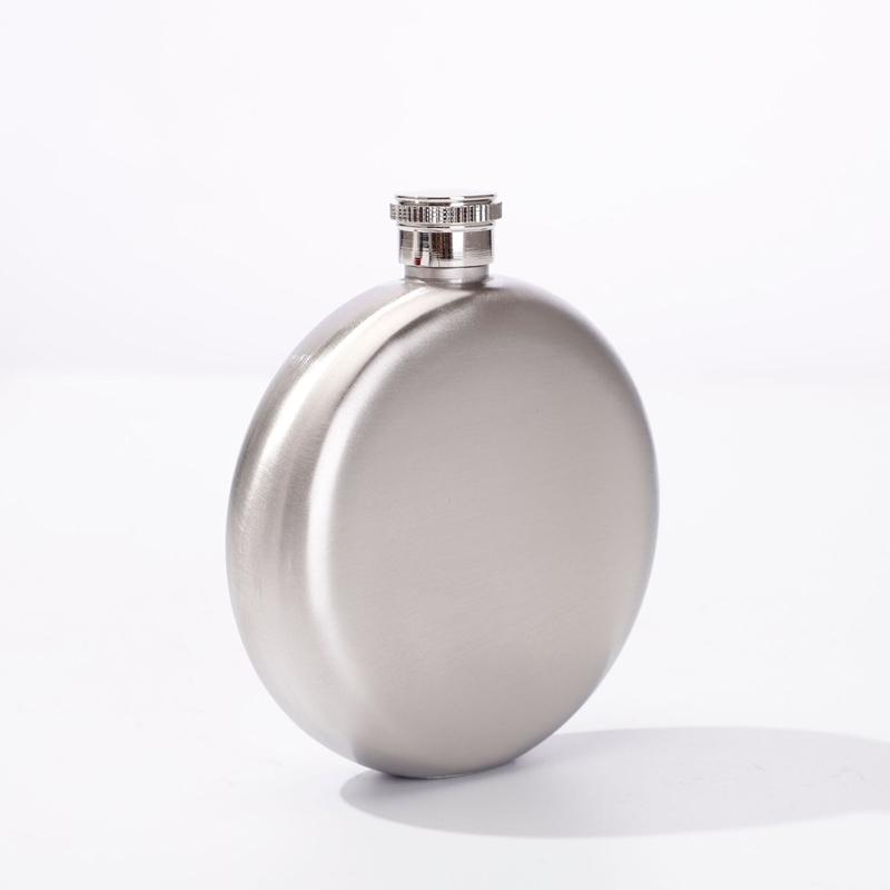 5 унций портативный металлический карманный контейнер для ликера с крышкой из нержавеющей стали мини-герметичная круглая фляжка серебряный