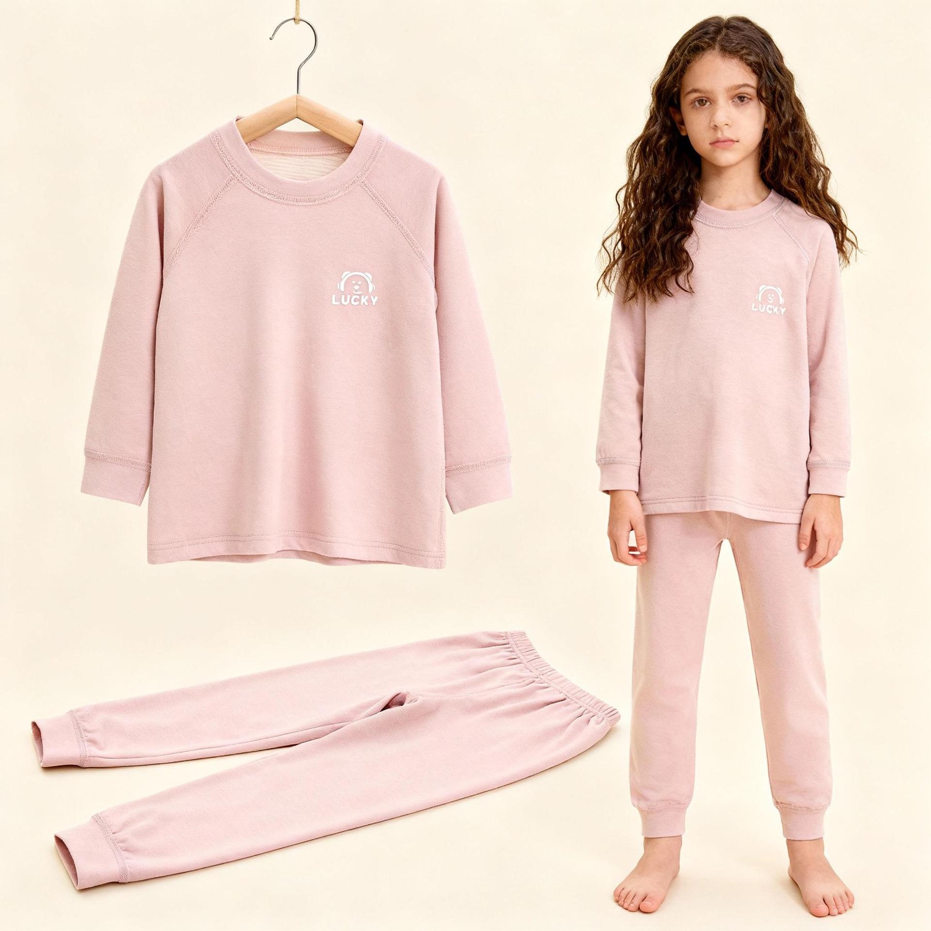 Seamless Wool Silk Thermal Underwear Set for Kids, Unisex Warm Home Wear for Autumn/Winter 120
Seamless Wool Silk Thermal Underwear Set for Kids, Unisex Warm Home Wear for Autumn/Winter 120