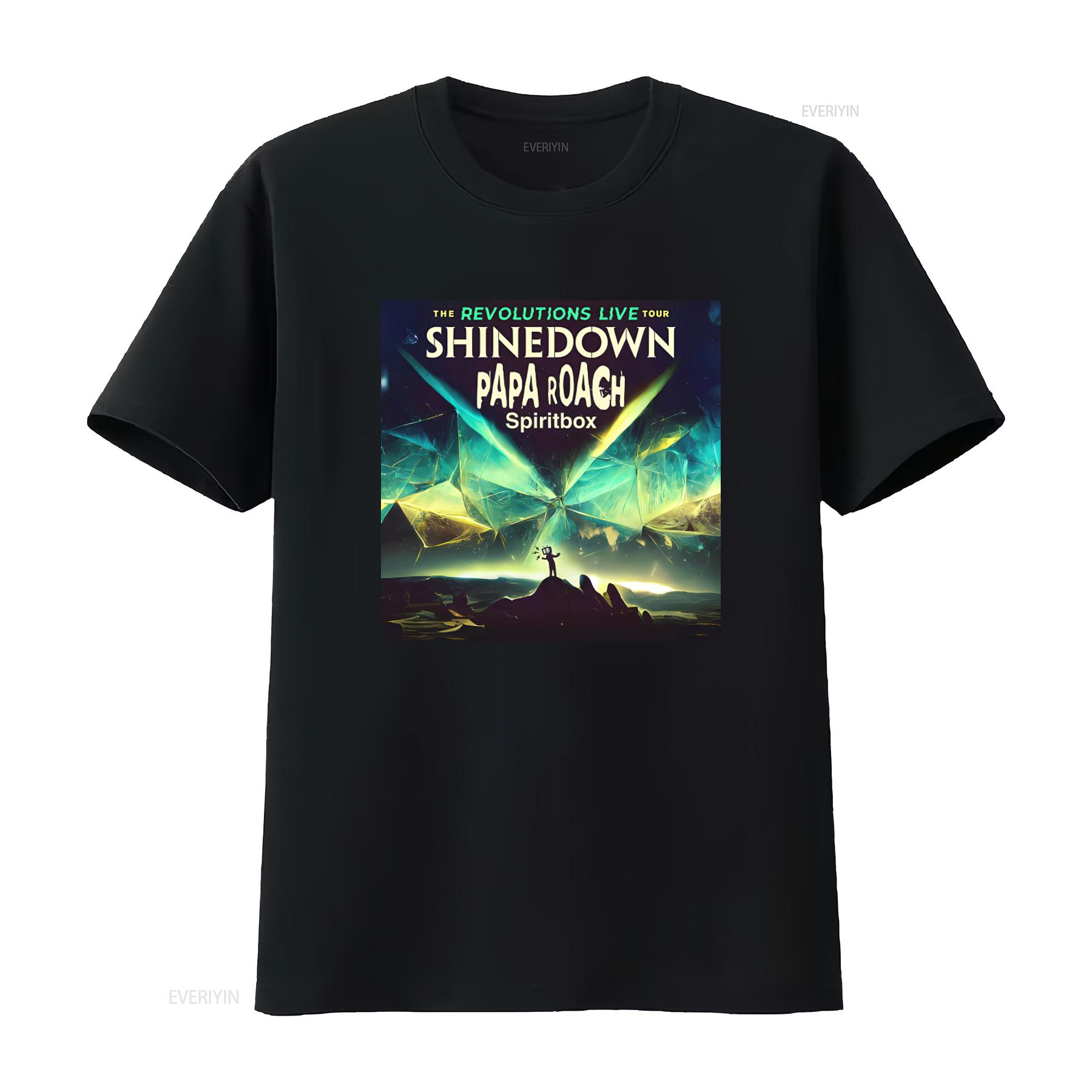 2023 The Revolutions Live Tour Shinedown Papa Roach Spiritbox Concert Band T Shirt vintage Washed Unisex designer clothes 4XL
2023 The Revolutions Live Tour Shinedown Papa Roach Spiritbox Concert Band T Shirt vintage Washed Unisex designer clothes 4XL