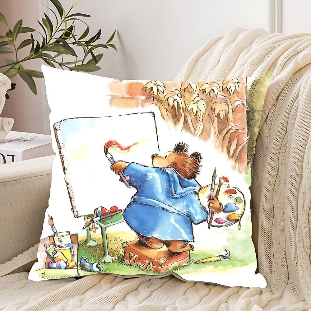 British Cartoon Bear Pillow Case Throw Pillow Cover Nordic Vintage Style Cushion Covers Home Living Room Sofa Couch Seat Decor 16x16Inch
British Cartoon Bear Pillow Case Throw Pillow Cover Nordic Vintage Style Cushion Covers Home Living Room Sofa Couch Seat Decor 16x16Inch