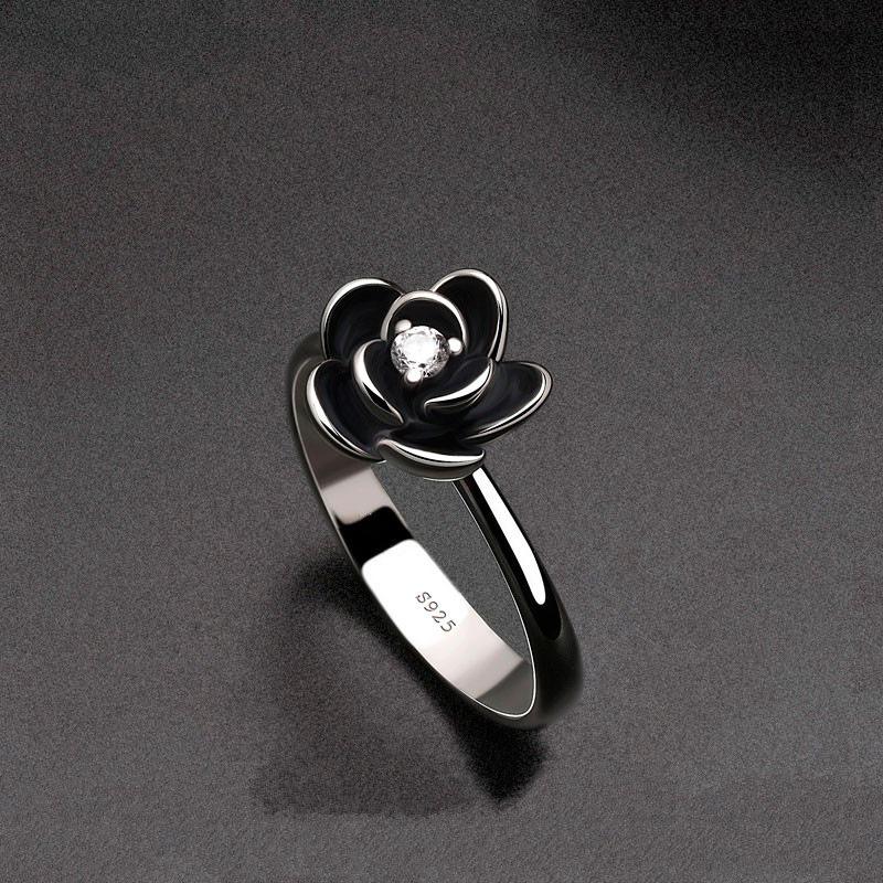 Zhenrong Creative 925 Silver-Plated Rose Diamond Flower Ring for Women - European & American Fashion Engagement Ring Size 6
Zhenrong Creative 925 Silver-Plated Rose Diamond Flower Ring for Women - European & American Fashion Engagement Ring Size 6