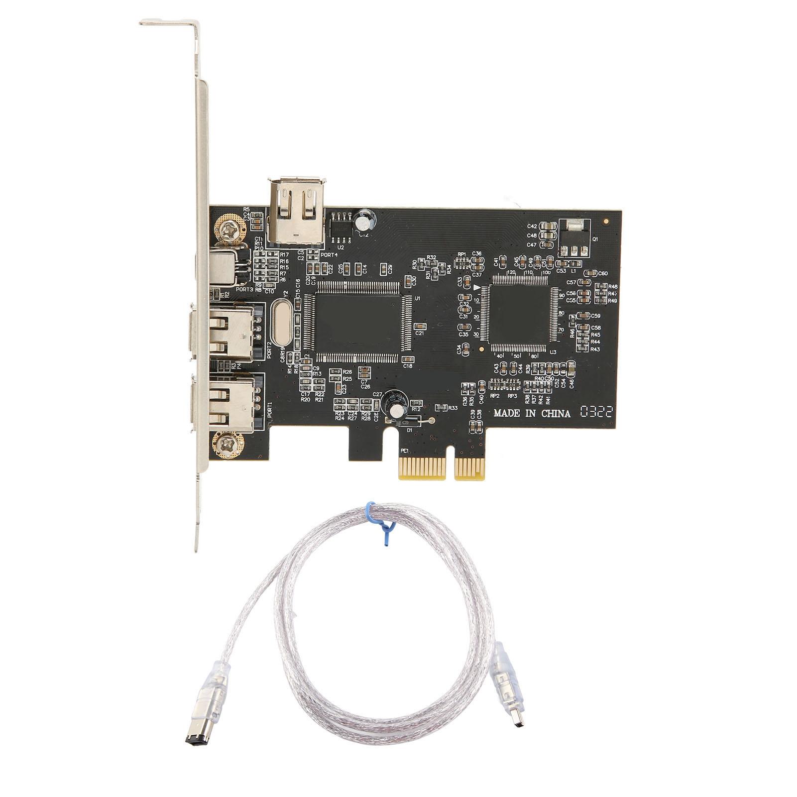 PCIE X1 to IEEE 1394A Riser Card Adapter Full Duplex Channel 3 External 1394A Ports Firewire Riser
PCIE X1 to IEEE 1394A Riser Card Adapter Full Duplex Channel 3 External 1394A Ports Firewire Riser