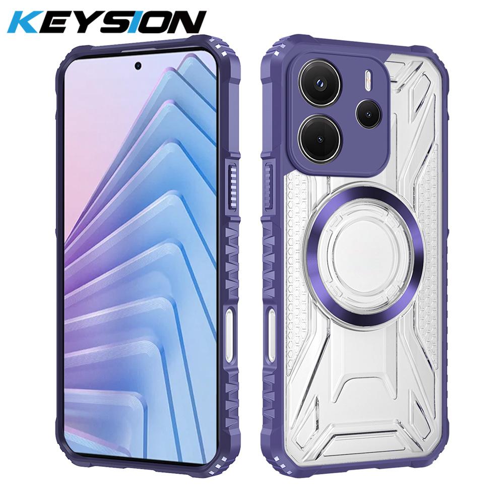 KEYSION Transparent Magnetic Case for Redmi Note 14 5G Soft Silicone+PC Heavy Duty Shockproof Phone Back Cover for Redmi Note 14 4G for Redmi Note 14 5G фиолетовый
KEYSION Transparent Magnetic Case for Redmi Note 14 5G Soft Silicone+PC Heavy Duty Shockproof Phone Back Cover for Redmi Note 14 4G for Redmi Note 14 5G фиолетовый