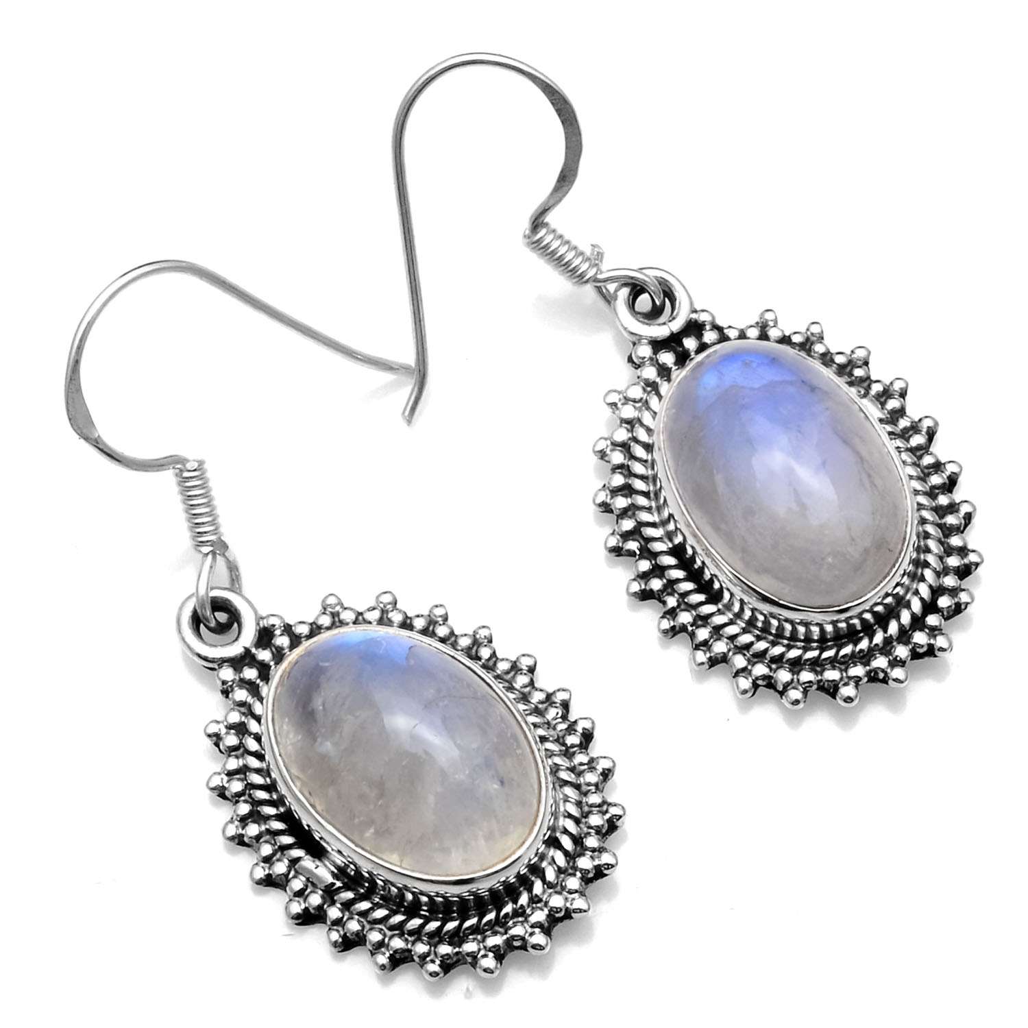 Rainbow Moonstone Gemstone Earrings Solid 925 Sterling Silver Handmade Earrings Jewelry Gift For Women And Girls E-778
Rainbow Moonstone Gemstone Earrings Solid 925 Sterling Silver Handmade Earrings Jewelry Gift For Women And Girls E-778