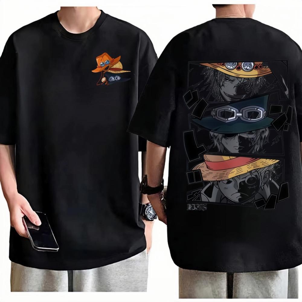 One Piece Ace Sabo Luffy TShirt Oversized Anime Graphic Print Crew Neck Pure Cotton Streetwear Fashion Tops For Men Women 4XL
One Piece Ace Sabo Luffy TShirt Oversized Anime Graphic Print Crew Neck Pure Cotton Streetwear Fashion Tops For Men Women 4XL
