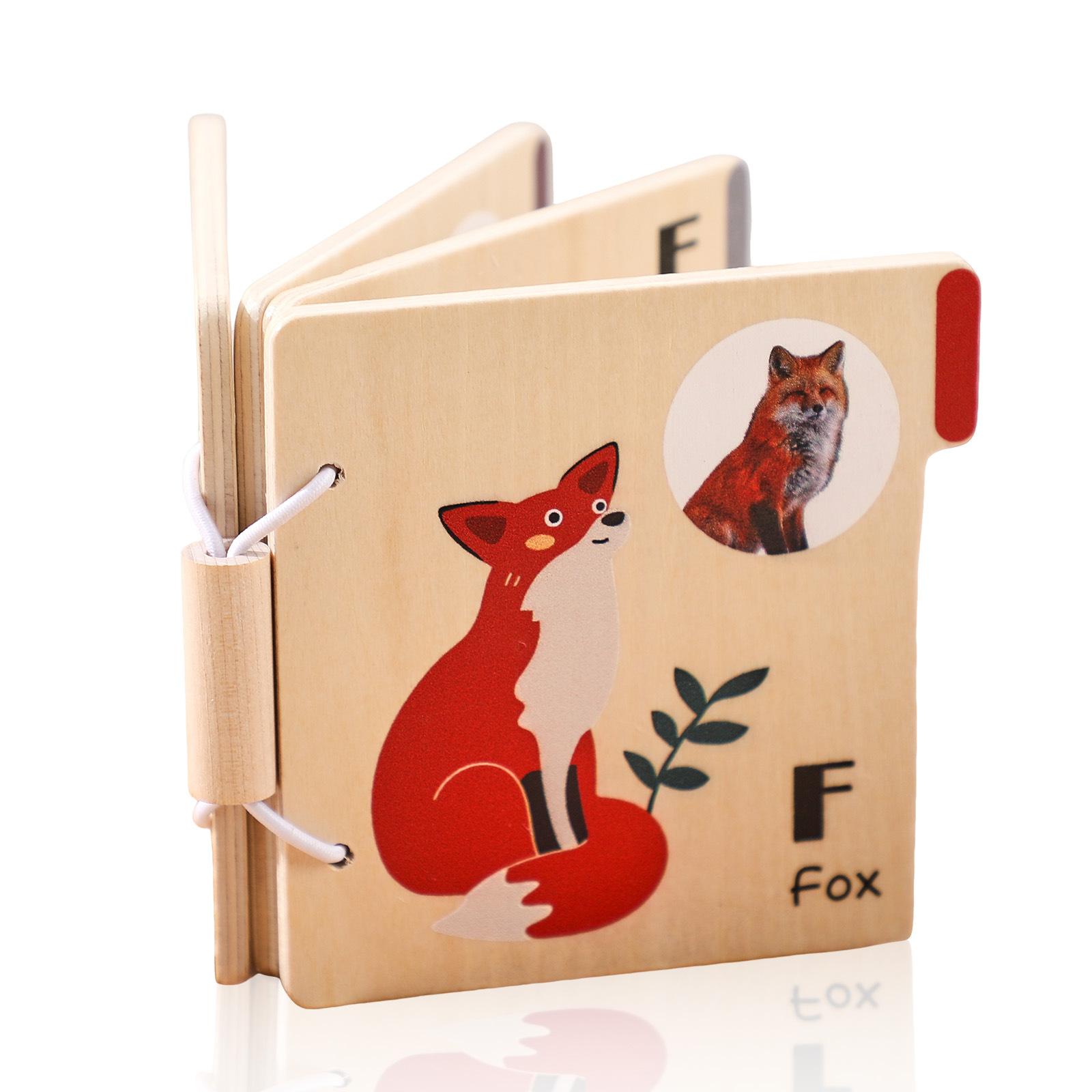Baby Early Education Montessori Wooden Book, Animal Word Cognition Cute Cartoon Wooden Educational Toy Foxwood Book
Baby Early Education Montessori Wooden Book, Animal Word Cognition Cute Cartoon Wooden Educational Toy Foxwood Book