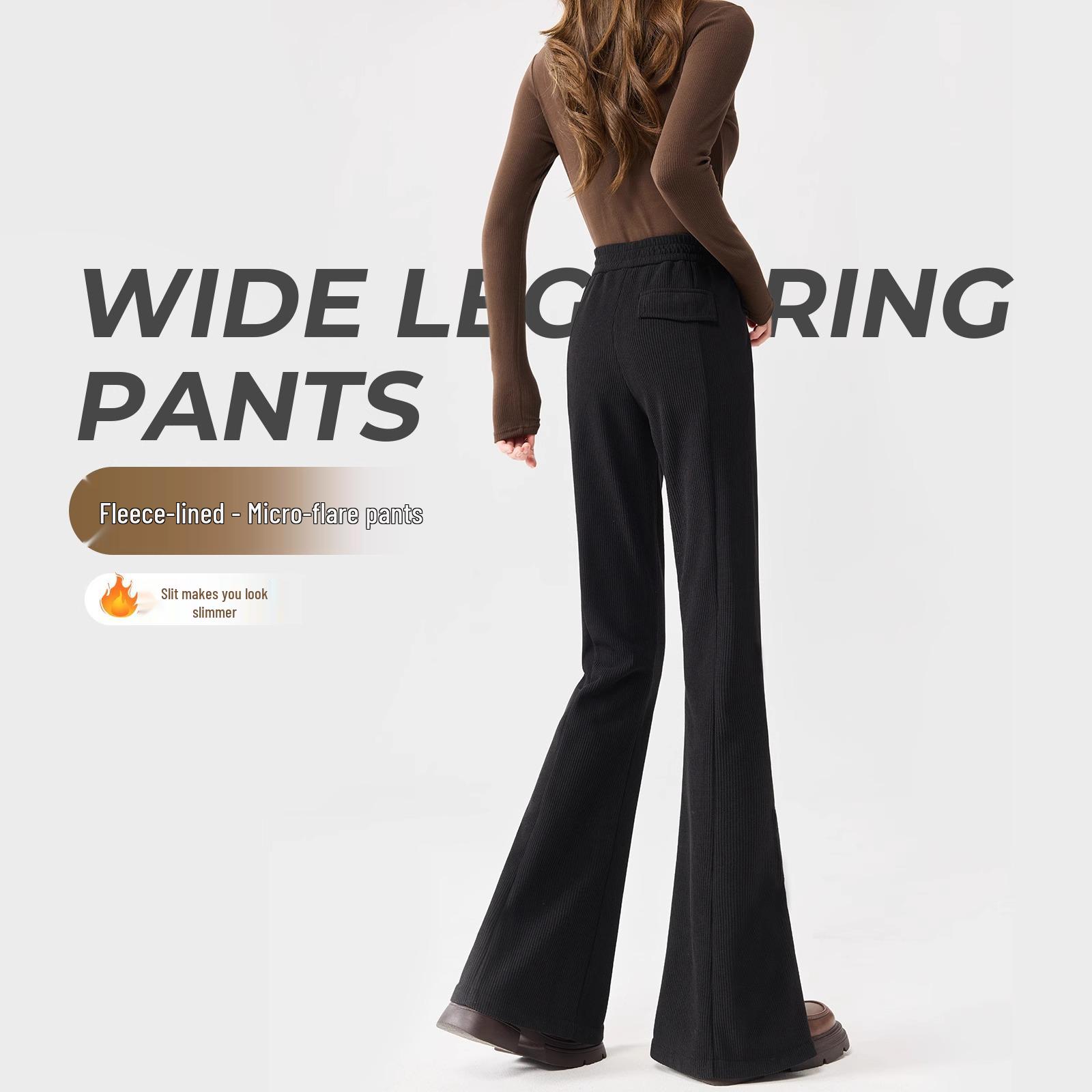 Women s Fleece-Lined High-Waisted Black Flared Pants - Slimming Petite Casual Split Horseshoe for Autumn/Winter 2024 L fits 106-115 lbs
Women s Fleece-Lined High-Waisted Black Flared Pants - Slimming Petite Casual Split Horseshoe for Autumn/Winter 2024 L fits 106-115 lbs
