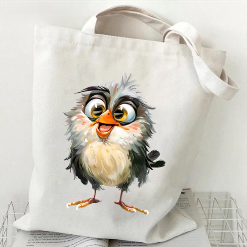 Сумка через плече з принтом акварельних тварин і птахів. Жіноча модна полотняна сумка з мультфільмом Сова. Веселі аніме. Пташка. Жіночі сумочки Harajuku
Сумка через плече з принтом акварельних тварин і птахів. Жіноча модна полотняна сумка з мультфільмом Сова. Веселі аніме. Пташка. Жіночі сумочки Harajuku