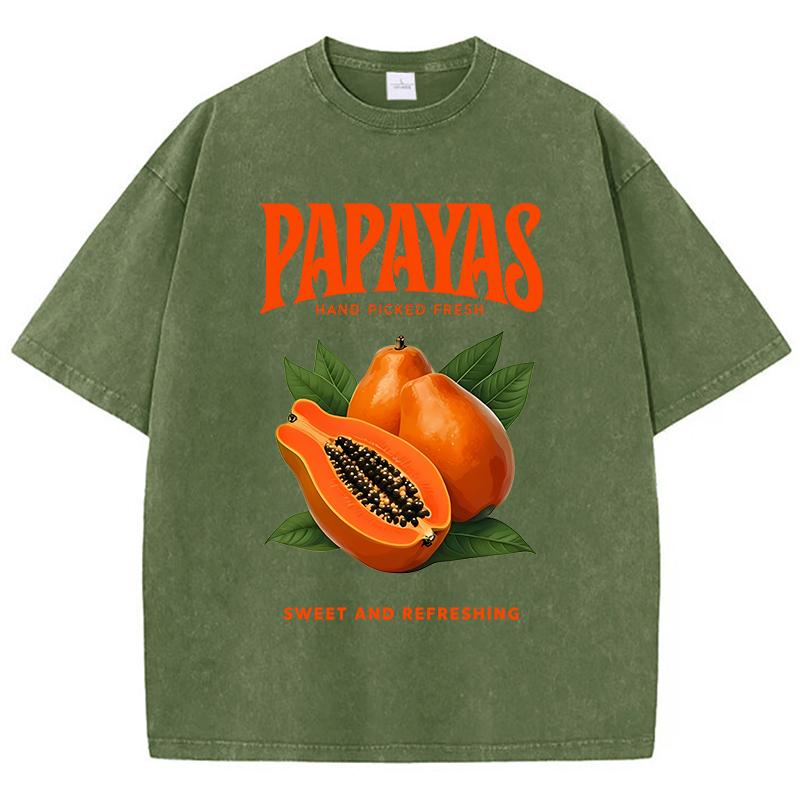 Papayas Hand Picked Fresh Prints Washed TShirt Womens Cotton T Shirts ONeck Comfortable Distressed Tops Summer Womans Clothes S
Papayas Hand Picked Fresh Prints Washed TShirt Womens Cotton T Shirts ONeck Comfortable Distressed Tops Summer Womans Clothes S