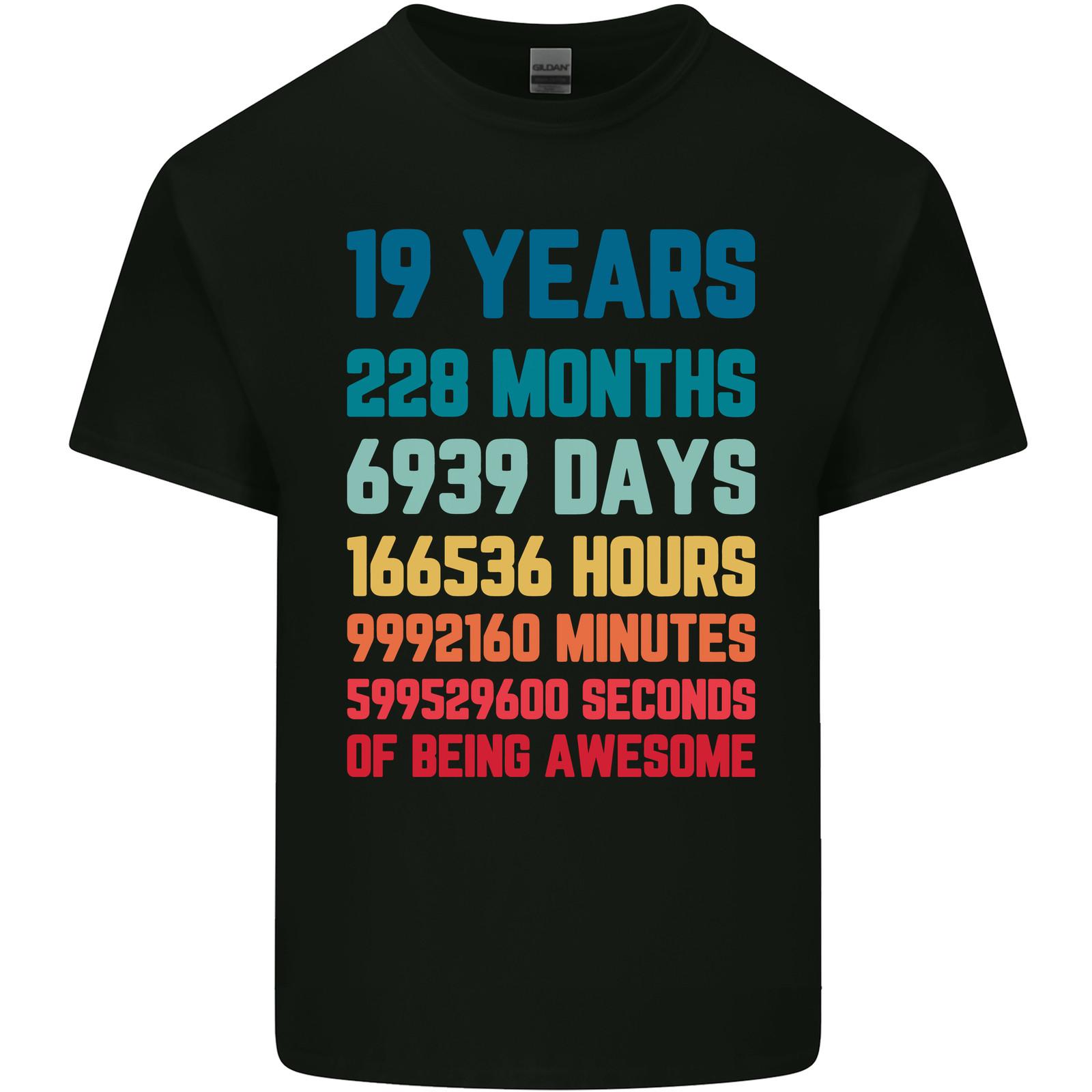 19th Birthday 19 Year Old Mens Light Cotton T-Shirt Mens Womens Tees Top S
19th Birthday 19 Year Old Mens Light Cotton T-Shirt Mens Womens Tees Top S
