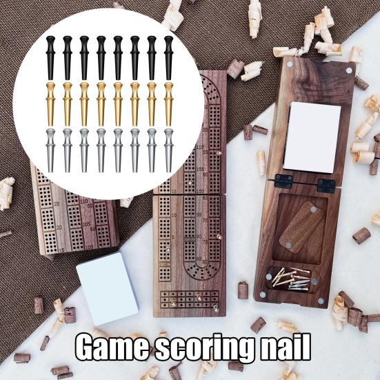 24Pcs/Set Metal Cribbage Board Peg Fit 1/8 Inch Holes 3 Colors Cribbage Scoreboard Tapered Scoring Pin Cribbage Board Game Accessories 24PCS
24Pcs/Set Metal Cribbage Board Peg Fit 1/8 Inch Holes 3 Colors Cribbage Scoreboard Tapered Scoring Pin Cribbage Board Game Accessories 24PCS