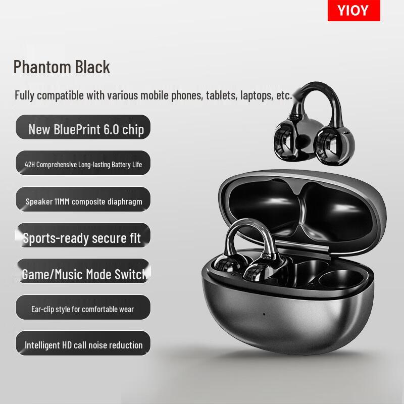 YIOY S5S Open-Ear Clip Bluetooth Headset
YIOY S5S Open-Ear Clip Bluetooth Headset
