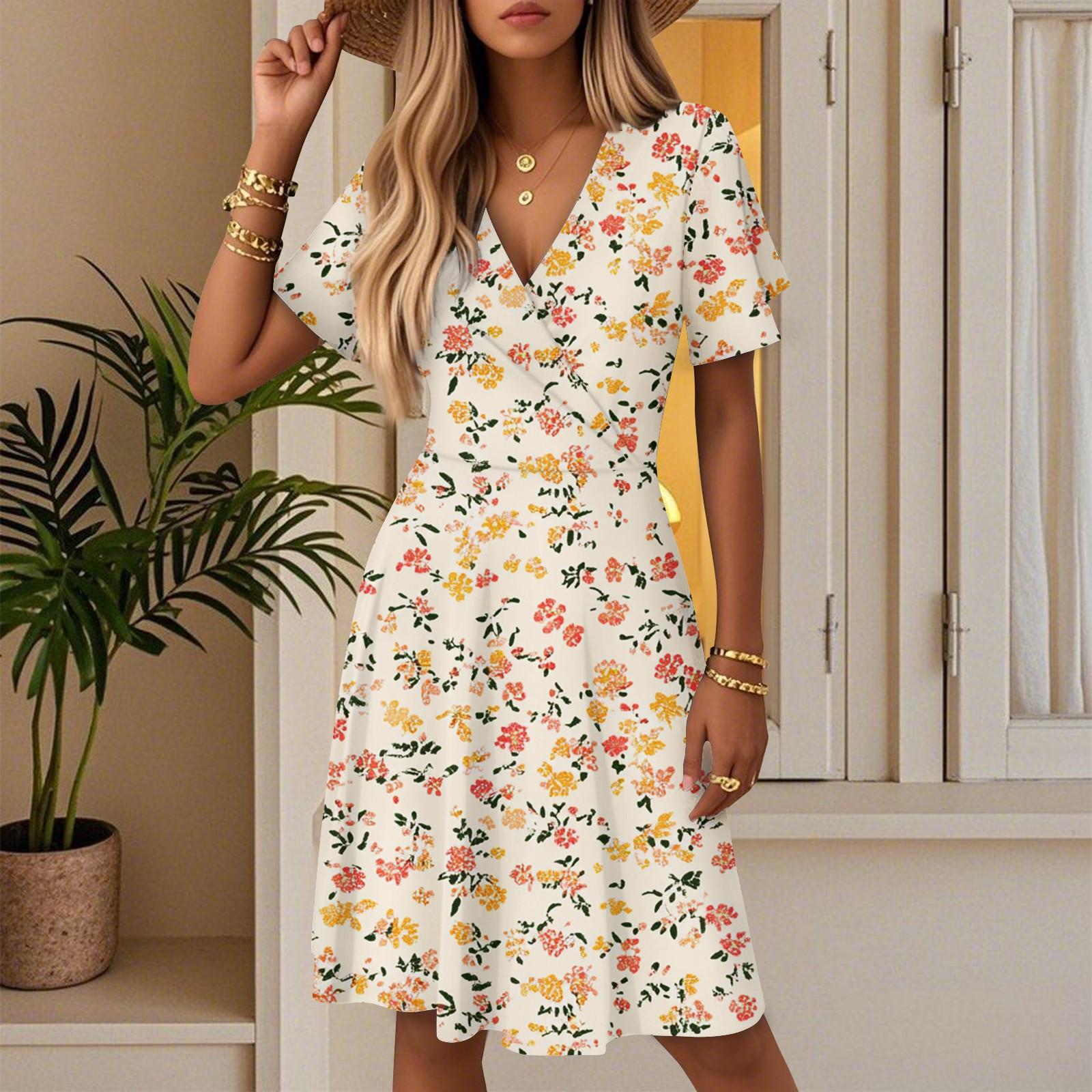 Women s Summer Fashion Floral Print Dress Casual Beach A-Line V-Neck Loose Sundress XL жовтий
Women s Summer Fashion Floral Print Dress Casual Beach A-Line V-Neck Loose Sundress XL жовтий