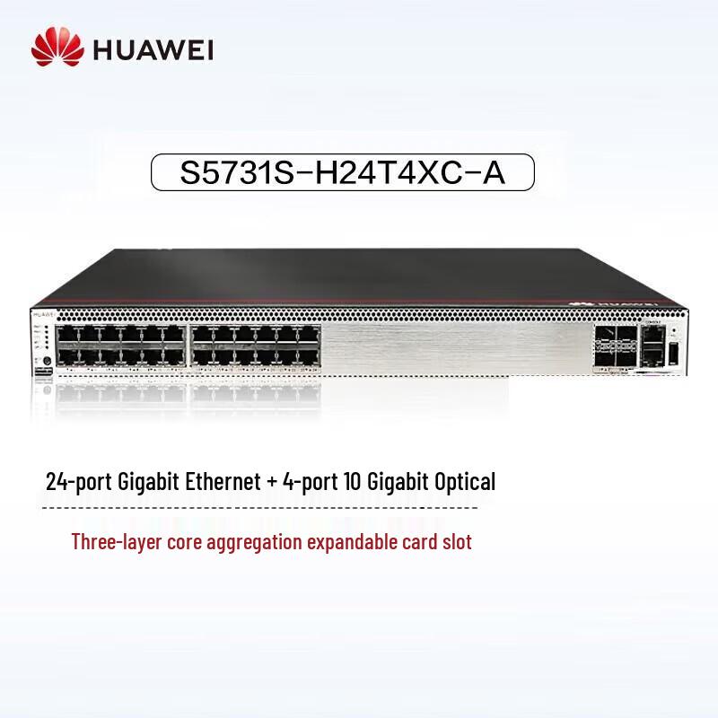 Huawei S5731S-H24T4XC-A Layer 3 10 Gigabit Ethernet Switch
Huawei S5731S-H24T4XC-A Layer 3 10 Gigabit Ethernet Switch