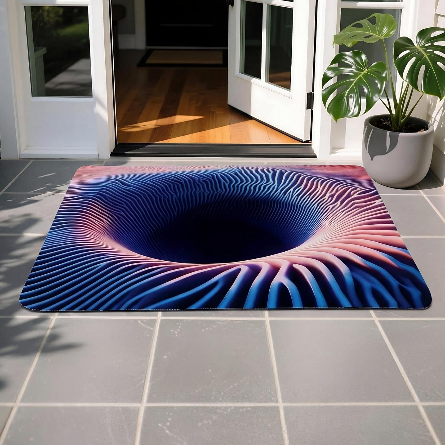 VIKAMA Non-Slip Soft 3D Hole Rug, Durable Stain Resistant Floor Mat, Funny Visual Trap Mat for Indoor Home Decoration 40cm x 60cm
VIKAMA Non-Slip Soft 3D Hole Rug, Durable Stain Resistant Floor Mat, Funny Visual Trap Mat for Indoor Home Decoration 40cm x 60cm