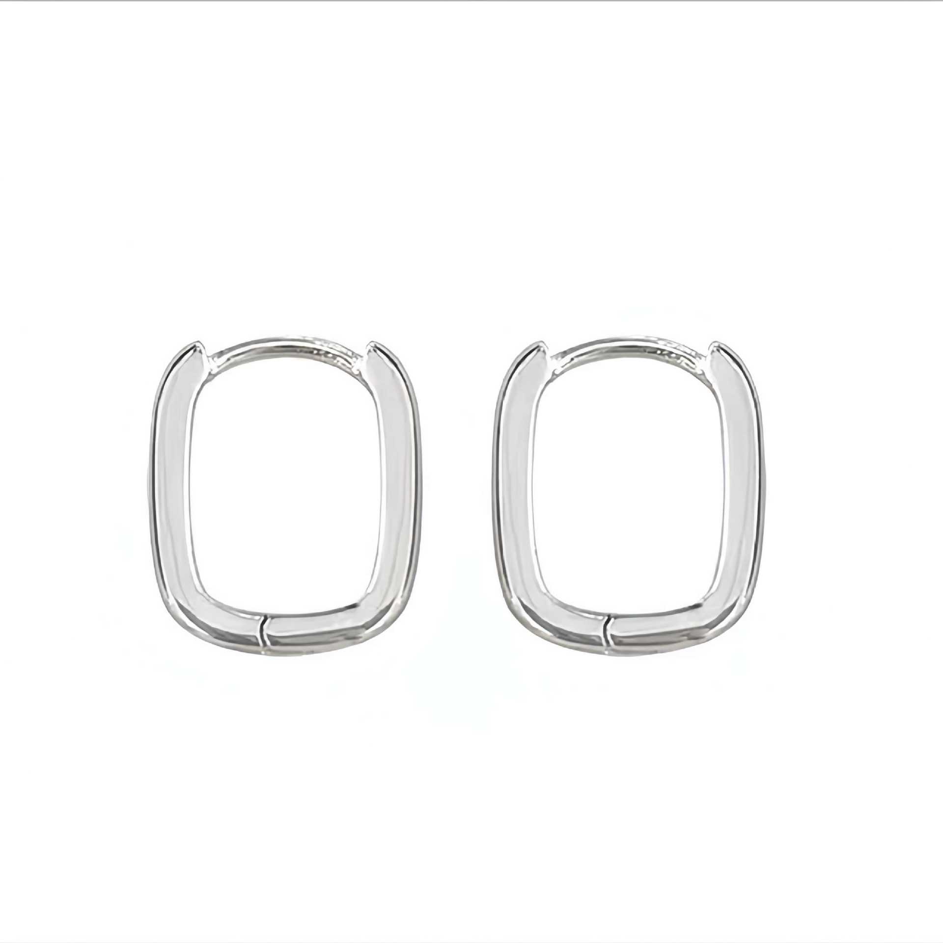 925 Sterling Silver U-Shaped Huggie Hoop Earrings, Gold Plated Minimalist Square Edge Cartilage Earring, Fashion Jewelry Women срібний
925 Sterling Silver U-Shaped Huggie Hoop Earrings, Gold Plated Minimalist Square Edge Cartilage Earring, Fashion Jewelry Women срібний