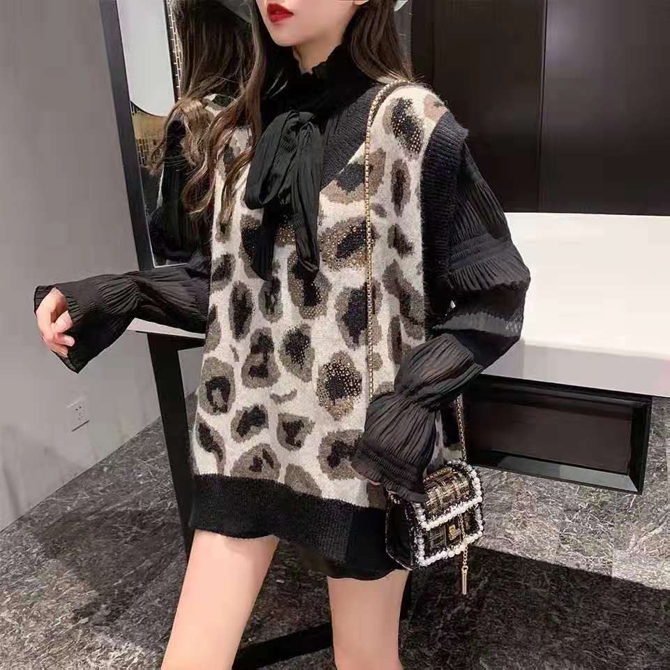 Свитер-жилет весна-осень 2023, леопардовый жилет с v-образным вырезом, вязаный внешний жилет, женский пуловер, жилет, женский One Size чёрный
Свитер-жилет весна-осень 2023, леопардовый жилет с v-образным вырезом, вязаный внешний жилет, женский пуловер, жилет, женский One Size чёрный