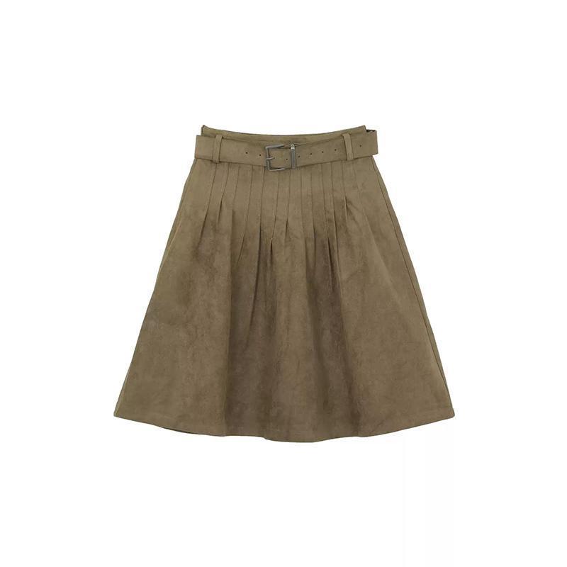 Melanoid Brown Suede High-Waist Pleated Skirt - Women s Mid-Length Slimming Autumn/Winter Style XL (120-130 cm) хаки
Melanoid Brown Suede High-Waist Pleated Skirt - Women s Mid-Length Slimming Autumn/Winter Style XL (120-130 cm) хаки