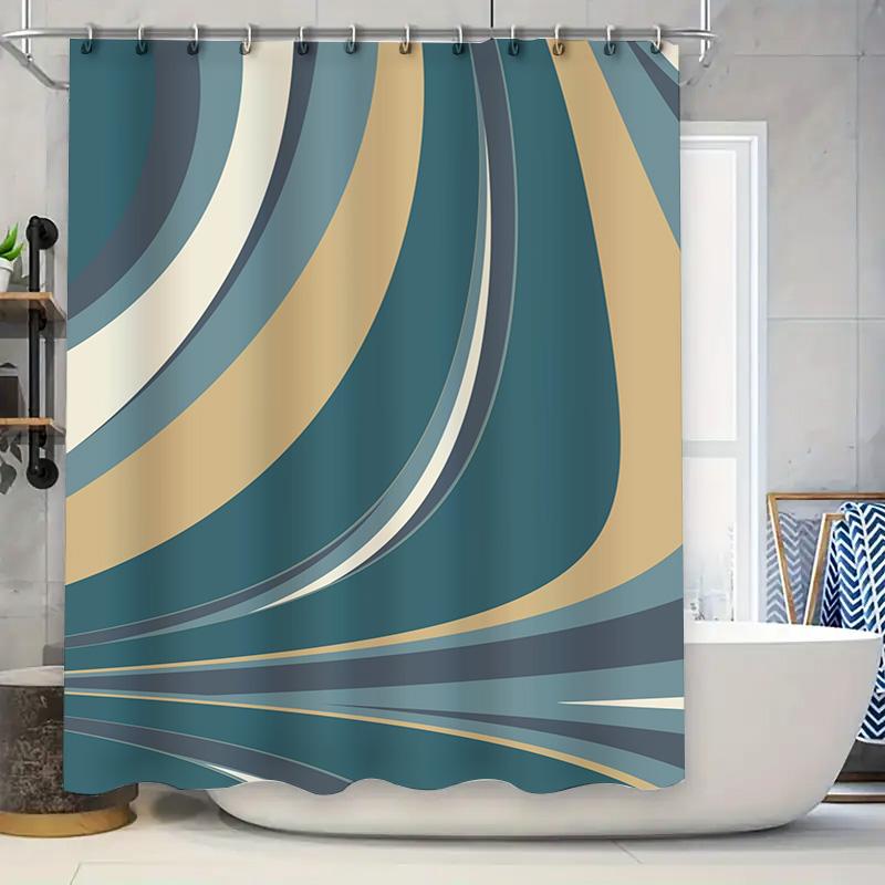 Modern Wave Pattern Shower Curtain Waterproof Fabric Bathroom Decor Privacy Liner Blue Green Yellow White W60H190(CM)-1 Pcs
Modern Wave Pattern Shower Curtain Waterproof Fabric Bathroom Decor Privacy Liner Blue Green Yellow White W60H190(CM)-1 Pcs