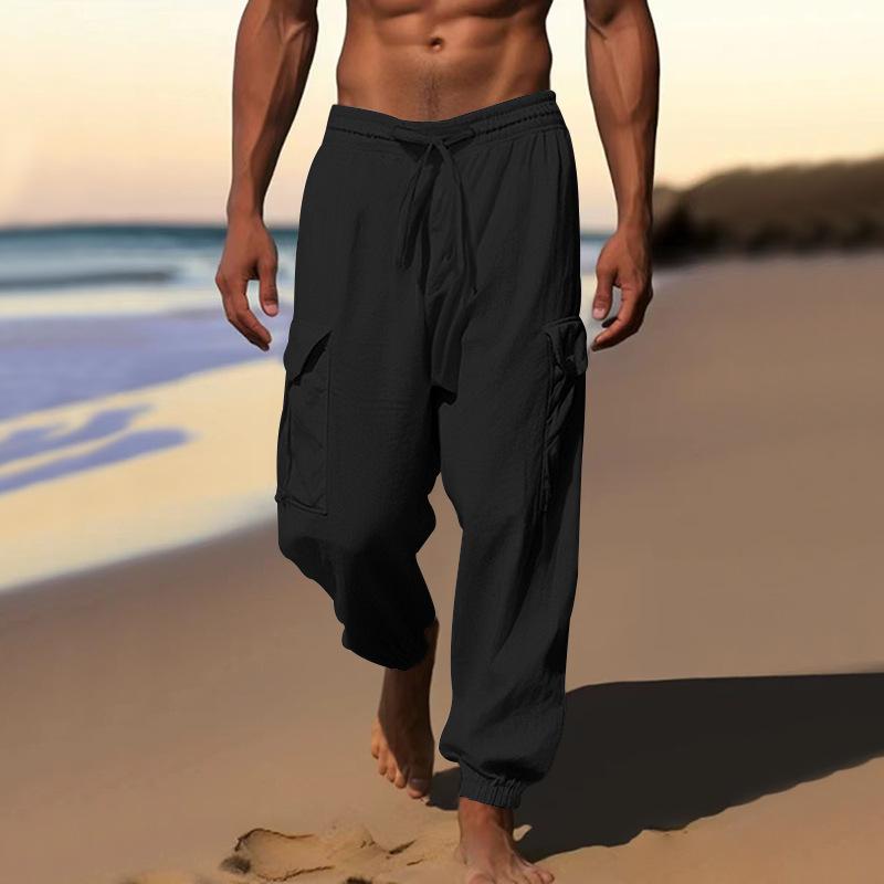 Fashion Men s Cotton Linen Casual Pants Drawstring Multi-Pocket Tie-Dye Solid Colour Loose Large Size Workwear Trousers Man XXXL чорний
Fashion Men s Cotton Linen Casual Pants Drawstring Multi-Pocket Tie-Dye Solid Colour Loose Large Size Workwear Trousers Man XXXL чорний