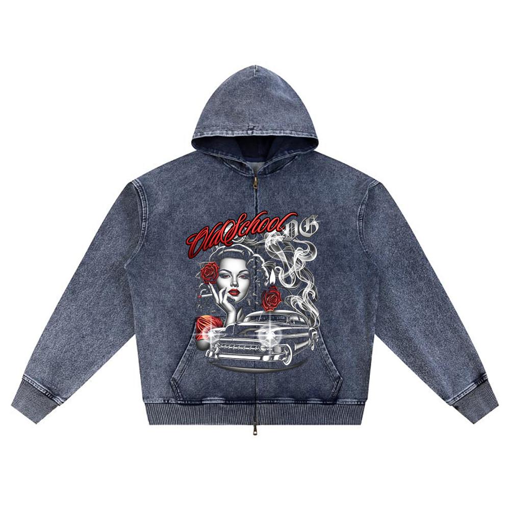 DTG print Knitted Denim Zip-Up Hoodie Old School Brother Print Zipper Hoodies XL темно-синий
DTG print Knitted Denim Zip-Up Hoodie Old School Brother Print Zipper Hoodies XL темно-синий