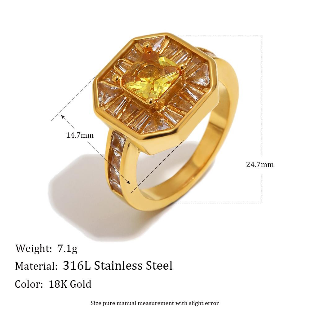MamacitaSlay Vintage 316L Stainless Steel Square Zircon Ring 18K Gold Plated Waterproof Fashion Jewelry For Women Party Wear 8 золотий
MamacitaSlay Vintage 316L Stainless Steel Square Zircon Ring 18K Gold Plated Waterproof Fashion Jewelry For Women Party Wear 8 золотий