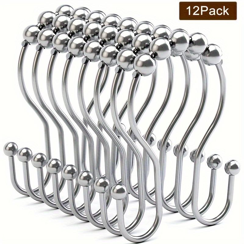 12pcs, Rustproof Stainless Steel S Shape Shower Curtain Hooks Rings, For Bathroom Shower Rod Curtains, Bathroom Accessories
12pcs, Rustproof Stainless Steel S Shape Shower Curtain Hooks Rings, For Bathroom Shower Rod Curtains, Bathroom Accessories