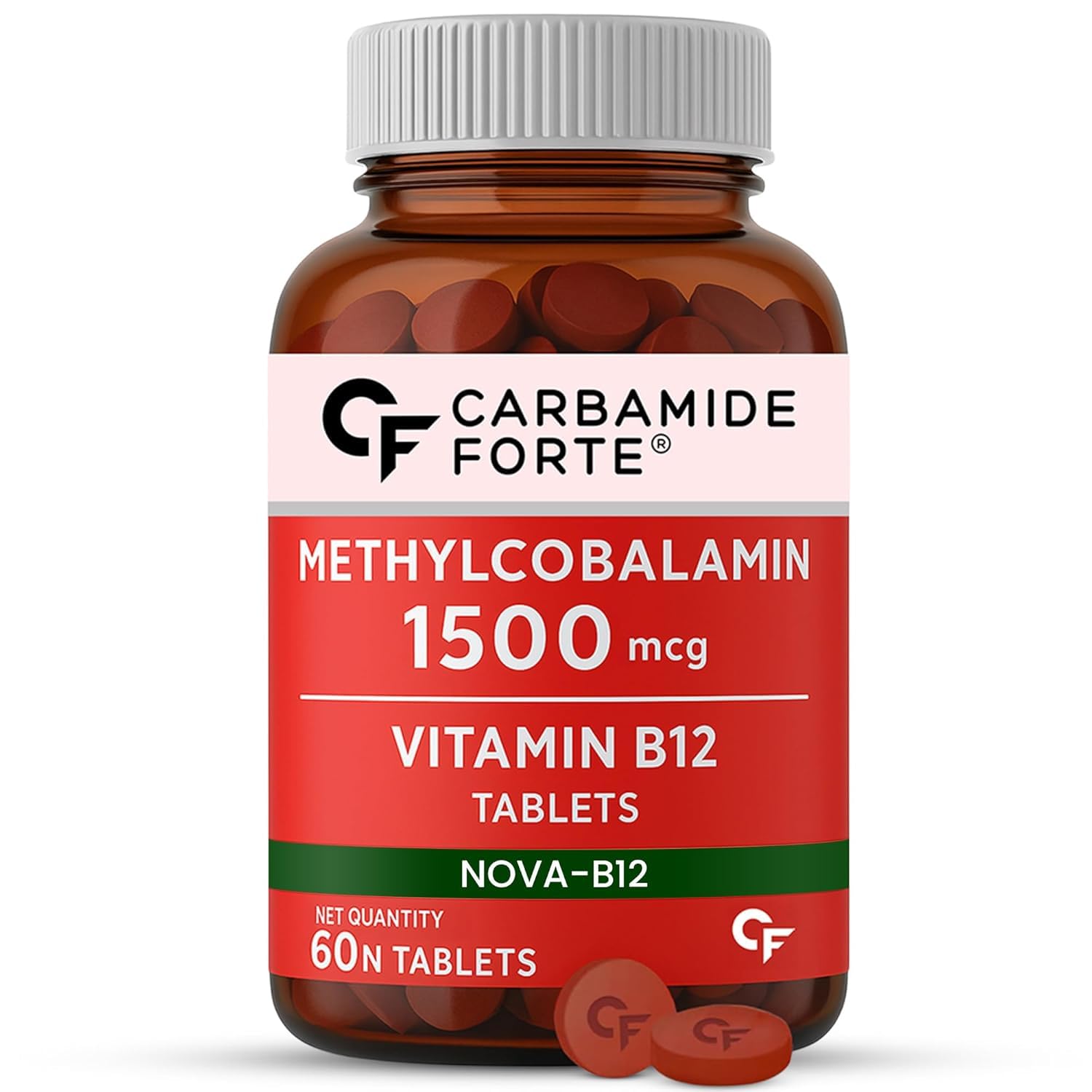 Carbamide Forte Vitamin B12 Tablets 1500 Mcg 60 Veg Tablets for Energy Cognitive Function and Daily Health
Carbamide Forte Vitamin B12 Tablets 1500 Mcg 60 Veg Tablets for Energy Cognitive Function and Daily Health