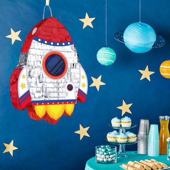 Yousheng Pull String Rocket Ship Pinata Rocket Pinatas with Blindfold Bat Stick Confetti for Kids Space Themed Birthday Party Supplies Sets
Yousheng Pull String Rocket Ship Pinata Rocket Pinatas with Blindfold Bat Stick Confetti for Kids Space Themed Birthday Party Supplies Sets