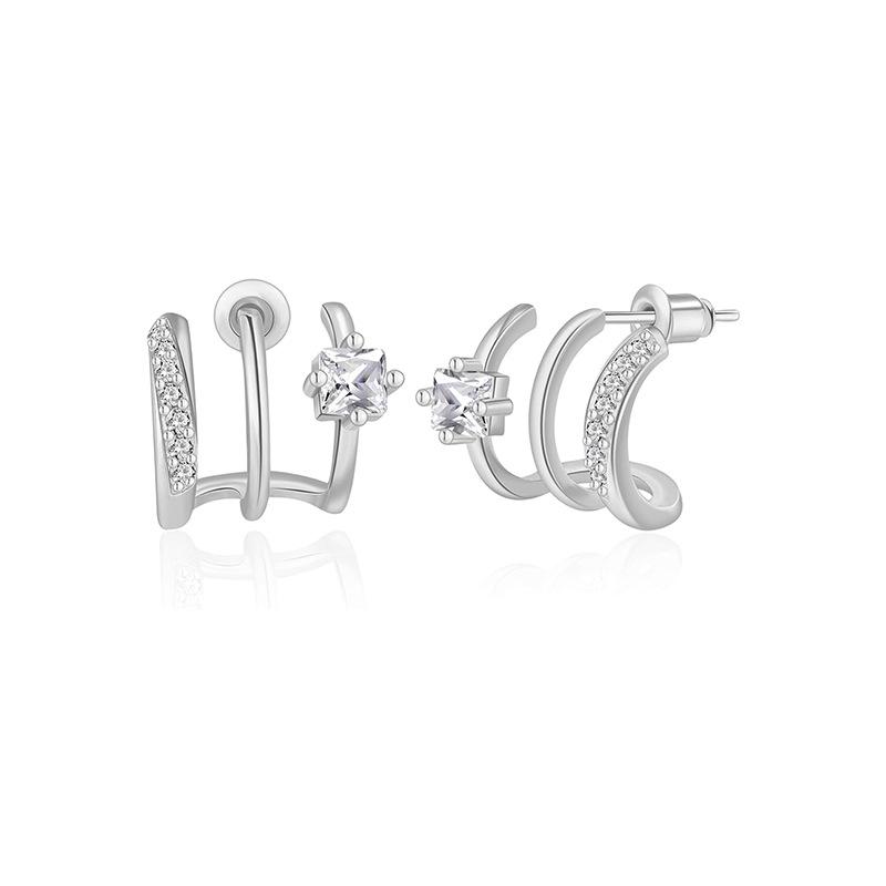 Elegant Luxury Gold Three-Layer Zirconia Stud Earrings for Women s Daily Wear срібний
Elegant Luxury Gold Three-Layer Zirconia Stud Earrings for Women s Daily Wear срібний