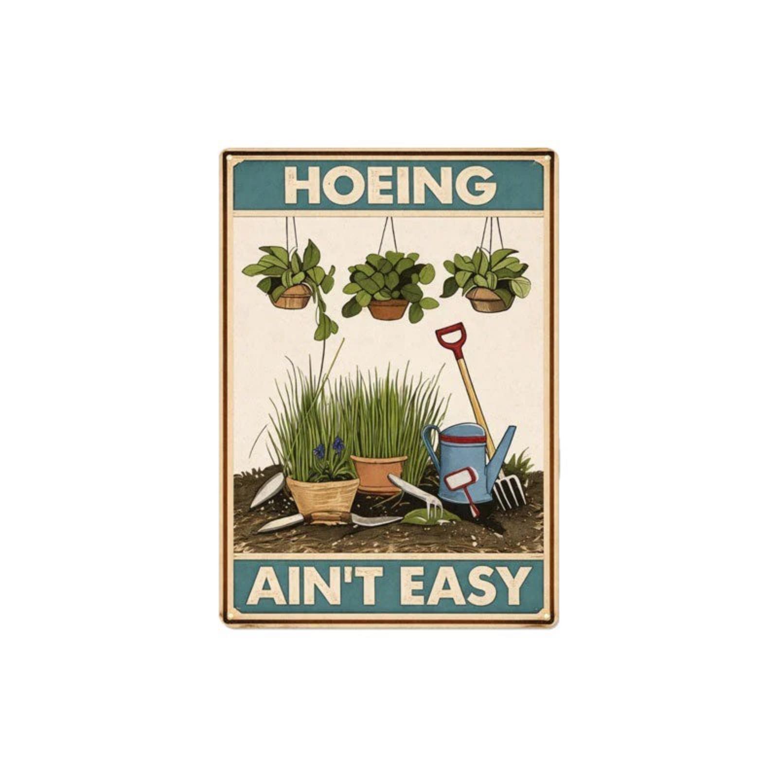 Metal Garden Sign Hoeing Aint Easy Decorative Yard Plaque Indoor Outdoor Wall Hanging Rustic Style One Size
Metal Garden Sign Hoeing Aint Easy Decorative Yard Plaque Indoor Outdoor Wall Hanging Rustic Style One Size