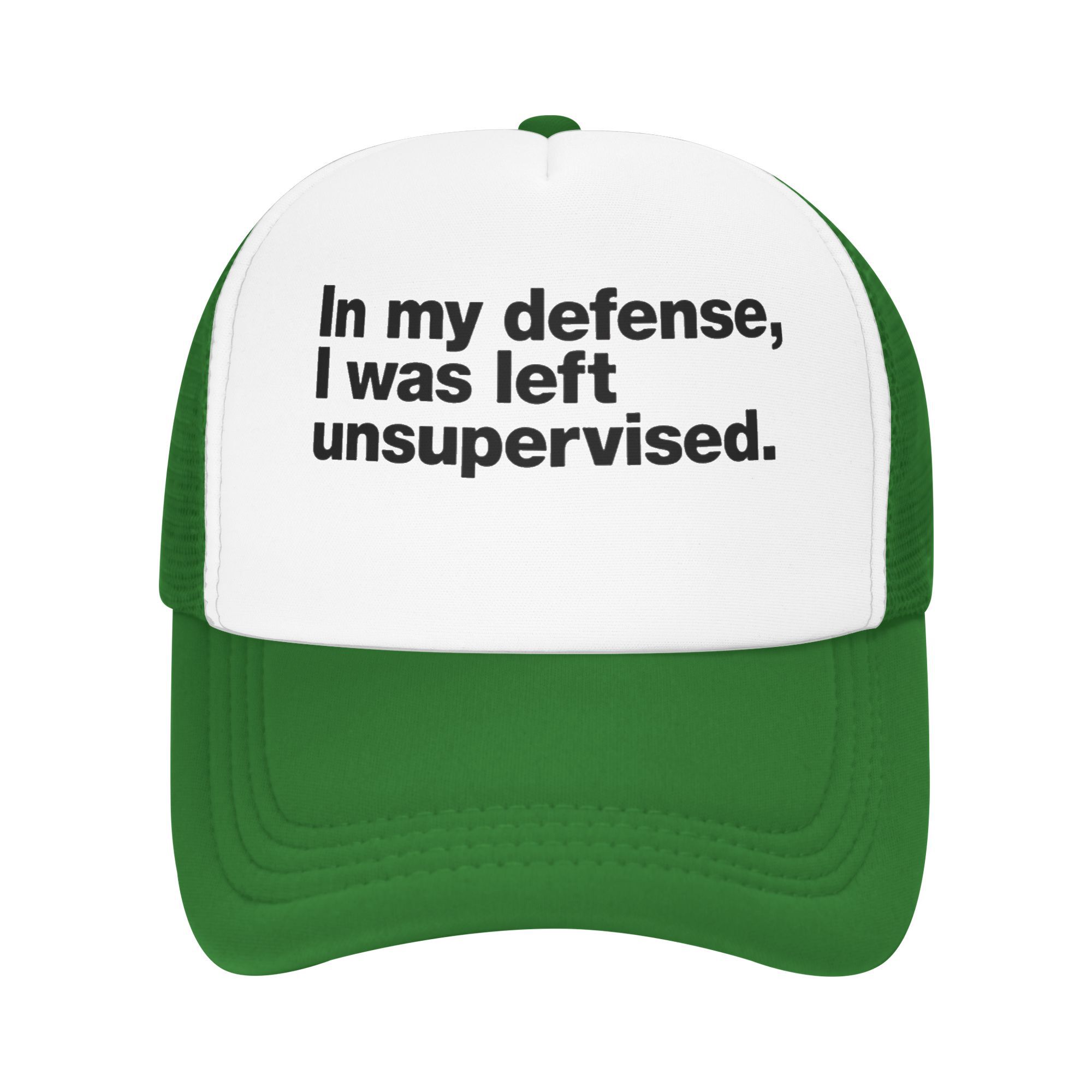 In My Defense I Was Left Unsupervised Trucker Hat Breathable Mesh Back Casual Adult Unisex Baseball Cap One Size
In My Defense I Was Left Unsupervised Trucker Hat Breathable Mesh Back Casual Adult Unisex Baseball Cap One Size