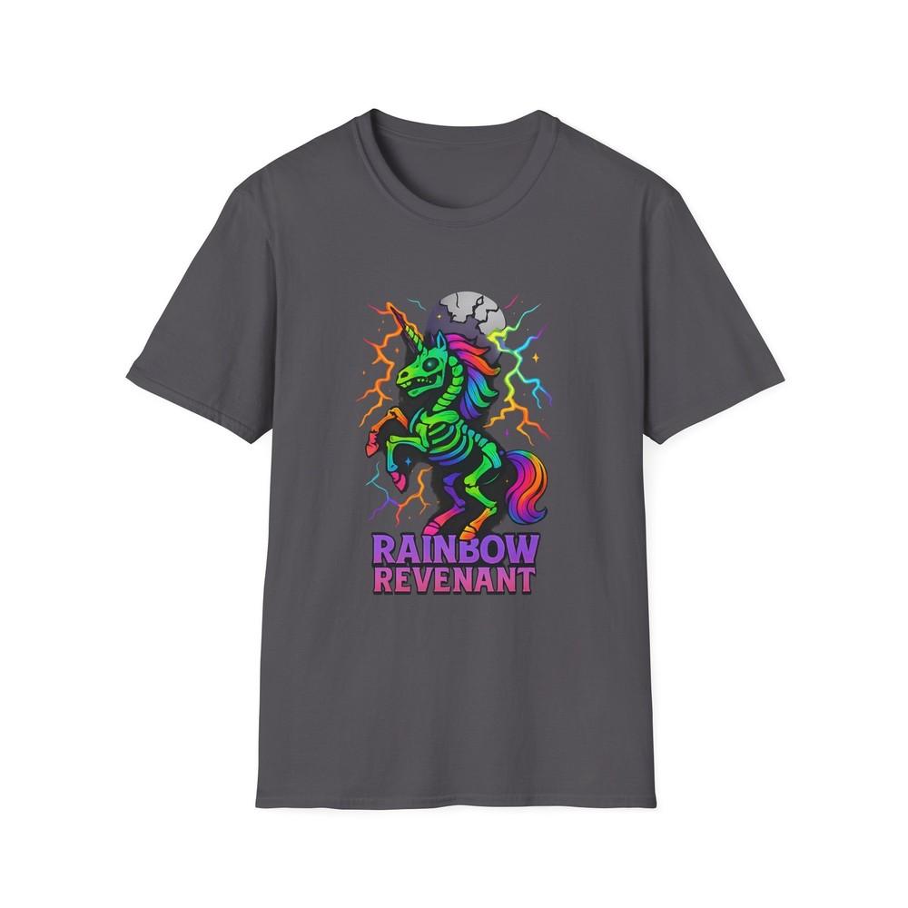 Unisex Softstyle T-Shirt Rainbow Revenant Skeleton Unicorn Lightning Halloween 4XL
Unisex Softstyle T-Shirt Rainbow Revenant Skeleton Unicorn Lightning Halloween 4XL
