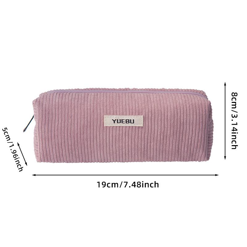 Retro Corduroy Pencil Case - Artistic Solid Color Storage for High School Students
Retro Corduroy Pencil Case - Artistic Solid Color Storage for High School Students