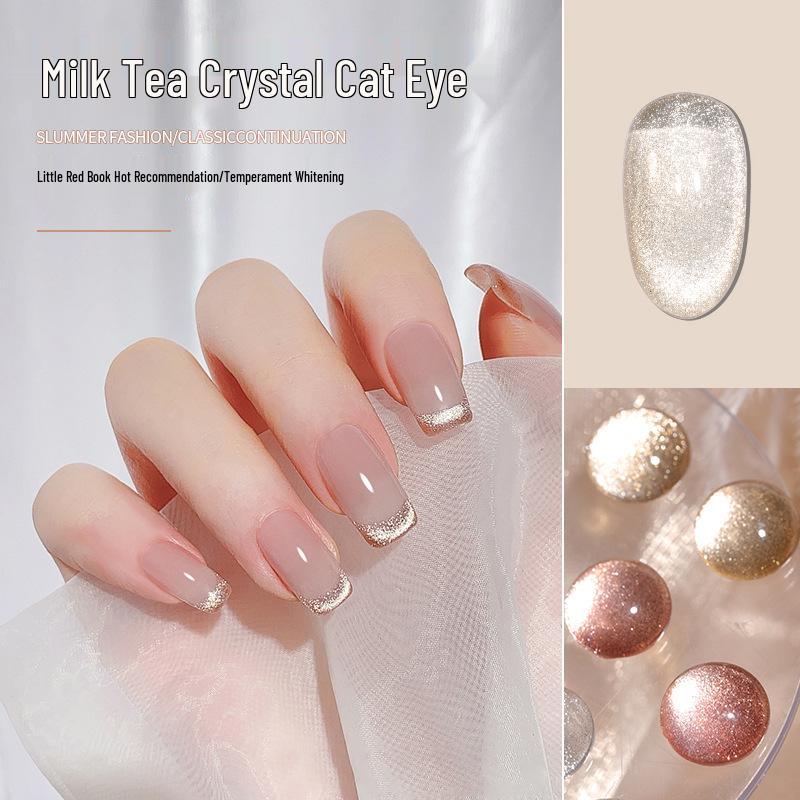 Influencer Milk Tea Cat Eye Nude Gel Nail Polish with Light Therapy - Crystal Ice Finish for Nail Salons
Influencer Milk Tea Cat Eye Nude Gel Nail Polish with Light Therapy - Crystal Ice Finish for Nail Salons