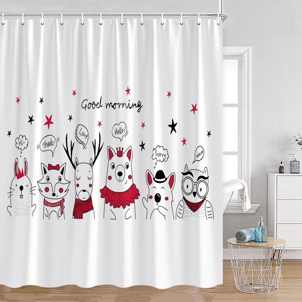 Cartoon Animals Kid Shower Curtains Hand-Painted Simple Line Cute Cats Bathroom Decorations Kids Children Bath Curtains For Ho W60H190(CM)-1 Pcs
Cartoon Animals Kid Shower Curtains Hand-Painted Simple Line Cute Cats Bathroom Decorations Kids Children Bath Curtains For Ho W60H190(CM)-1 Pcs