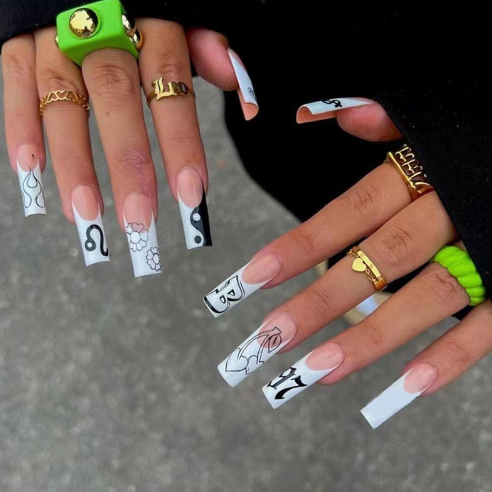 24 шт. кончик ногтя цветок черный, белый цвет розовый DIY полное покрытие французский длинный балерина гроб накладные ногти
24 шт. кончик ногтя цветок черный, белый цвет розовый DIY полное покрытие французский длинный балерина гроб накладные ногти