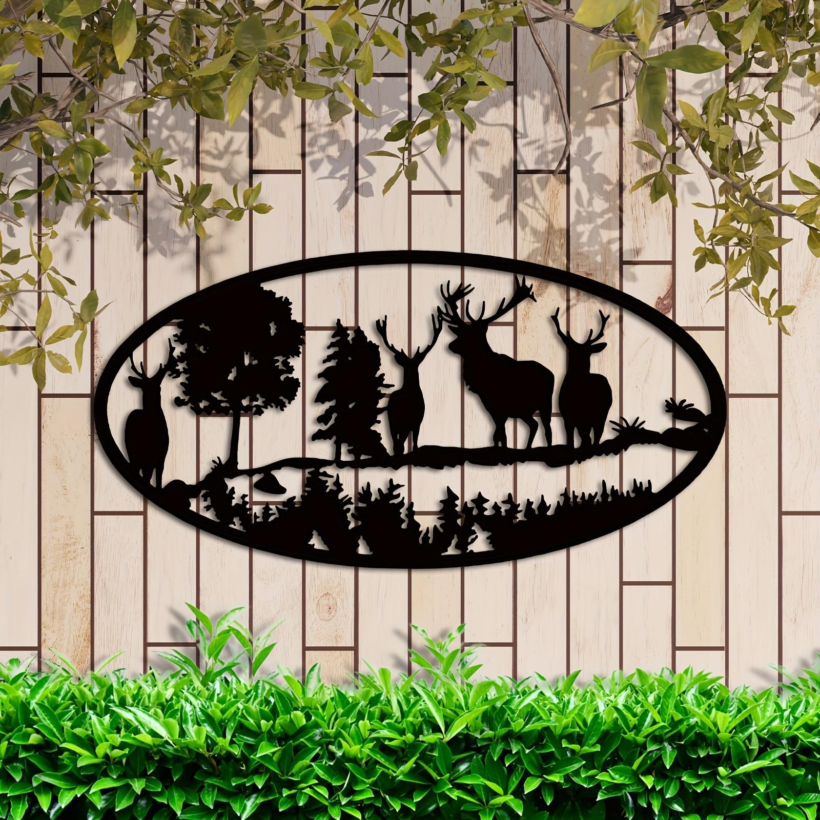 CIFBUY Rustic Metal Deer Wall Art for Bedroom, Home, and Cabin Decor - Mountain Landscape Sculpture with Woodland Theme
CIFBUY Rustic Metal Deer Wall Art for Bedroom, Home, and Cabin Decor - Mountain Landscape Sculpture with Woodland Theme