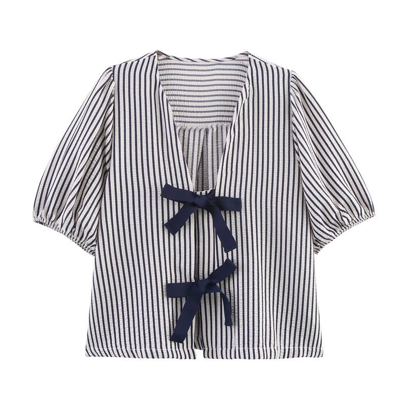 2025 Women s Autumn European & American Bow Striped Short-Sleeve Top 1165057 Extra Small
2025 Women s Autumn European & American Bow Striped Short-Sleeve Top 1165057 Extra Small