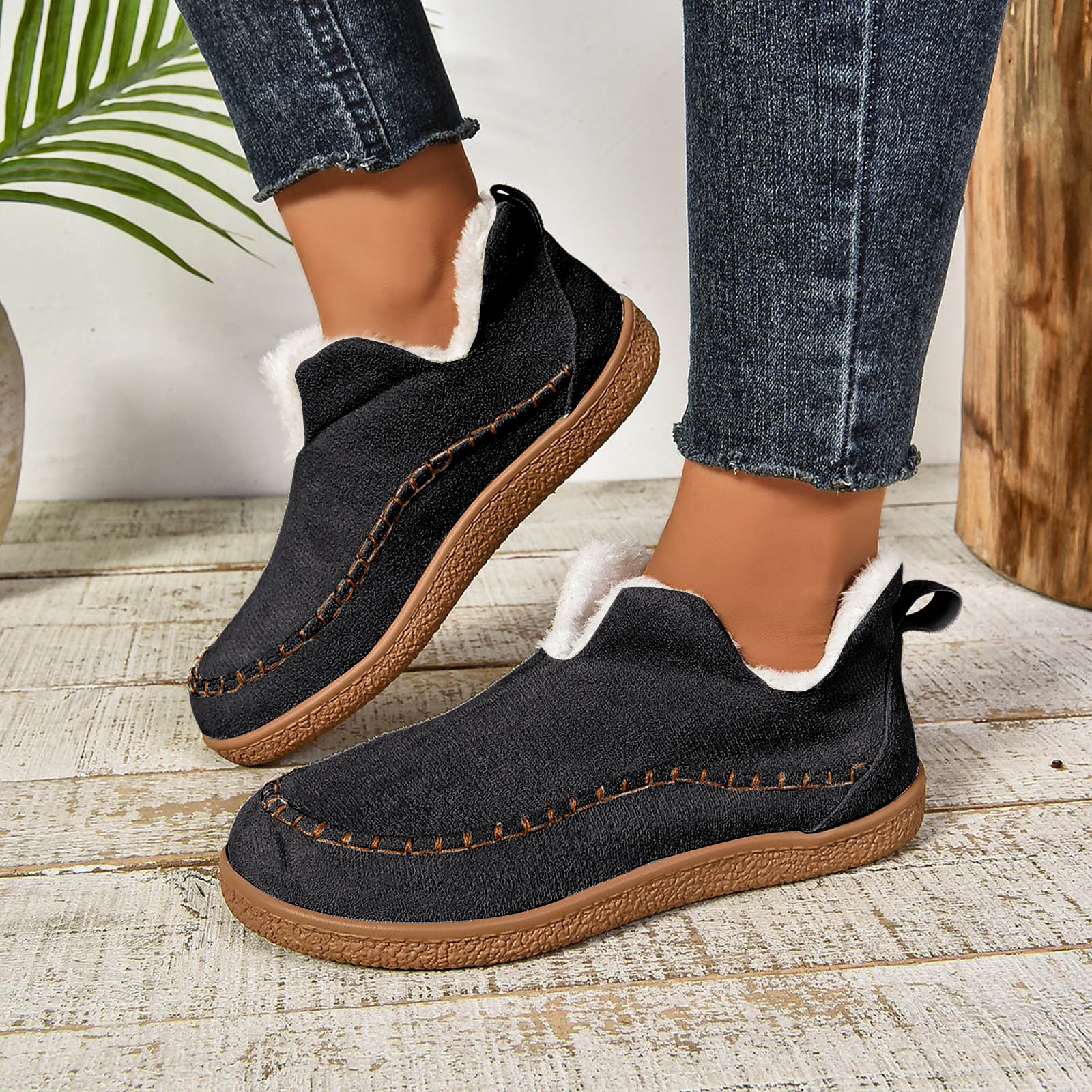 Boiled Wool Slippers Women Women S Everyday Fashionable Casual Warm Flat Solid Color Padded Thickened Cotton Pantuflas Mujer 39 чорний
Boiled Wool Slippers Women Women S Everyday Fashionable Casual Warm Flat Solid Color Padded Thickened Cotton Pantuflas Mujer 39 чорний