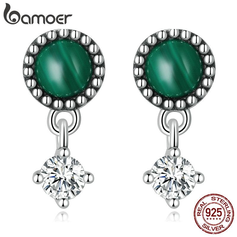 BAMOER Real 925 стерлингового серебра Малахитовые серьги для женщин Изысканные ювелирные изделия Роскошный свадебный подарок Кубический циркон Капли Серьги
BAMOER Real 925 стерлингового серебра Малахитовые серьги для женщин Изысканные ювелирные изделия Роскошный свадебный подарок Кубический циркон Капли Серьги