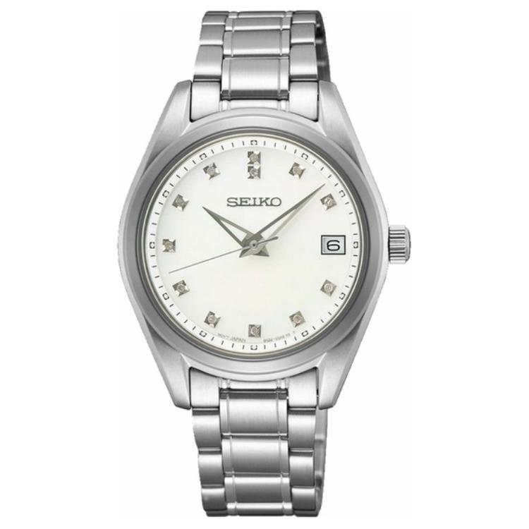 SEIKO 100m Water Resistant Quartz Movement Stainless Steel Strap Watch 32mm Women s Watch SUR579P1 Silver Dial
SEIKO 100m Water Resistant Quartz Movement Stainless Steel Strap Watch 32mm Women s Watch SUR579P1 Silver Dial
